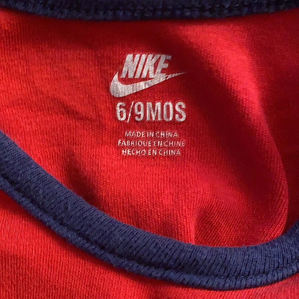 Nike | Infant Pajama and Onesie Set | Red and gray 6-9 month sized - Picture 7 of 7